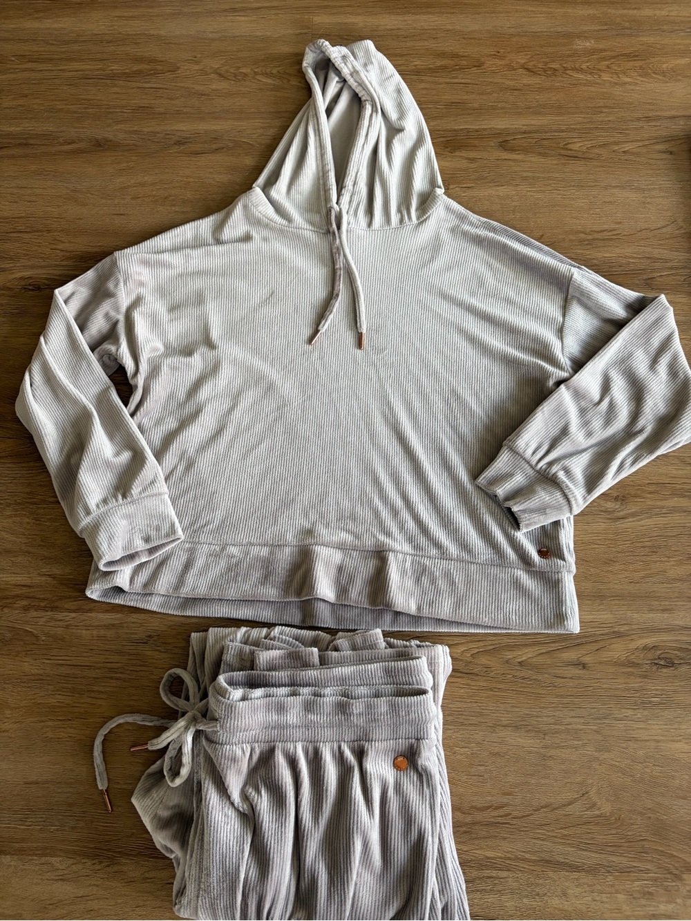 Danskin Matching Set - Tan Hoodie and Wide leg Pants Lounge Set